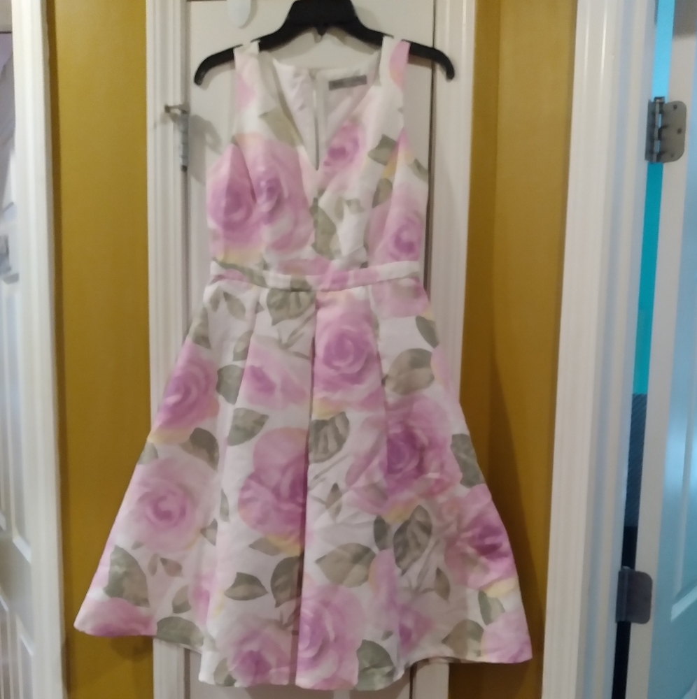 Danny and Nicole New with Tags Purple and white Floral Dress